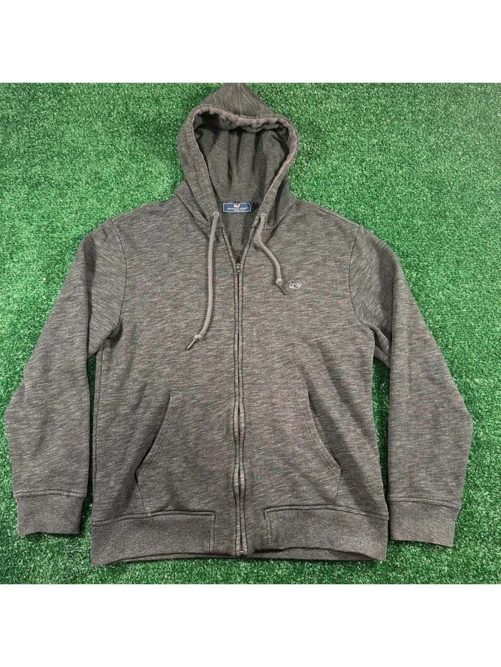Vineyard vines grey full zip hoodie sweatshirt jacket size medium